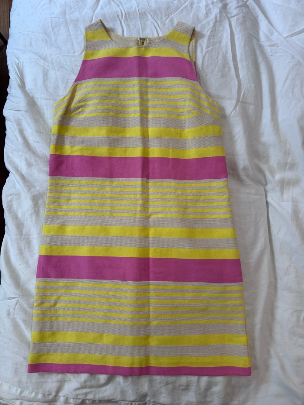 Loft Women’s Striped Pink and Yellow Sheath Skirt